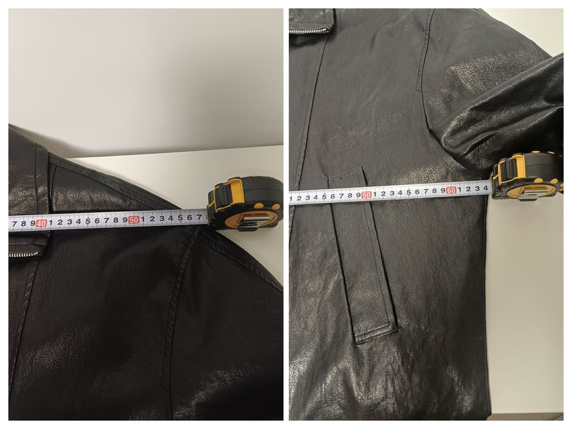 [Free] they 하이넥 절개 레더 자켓 (Black) 상품이미지8