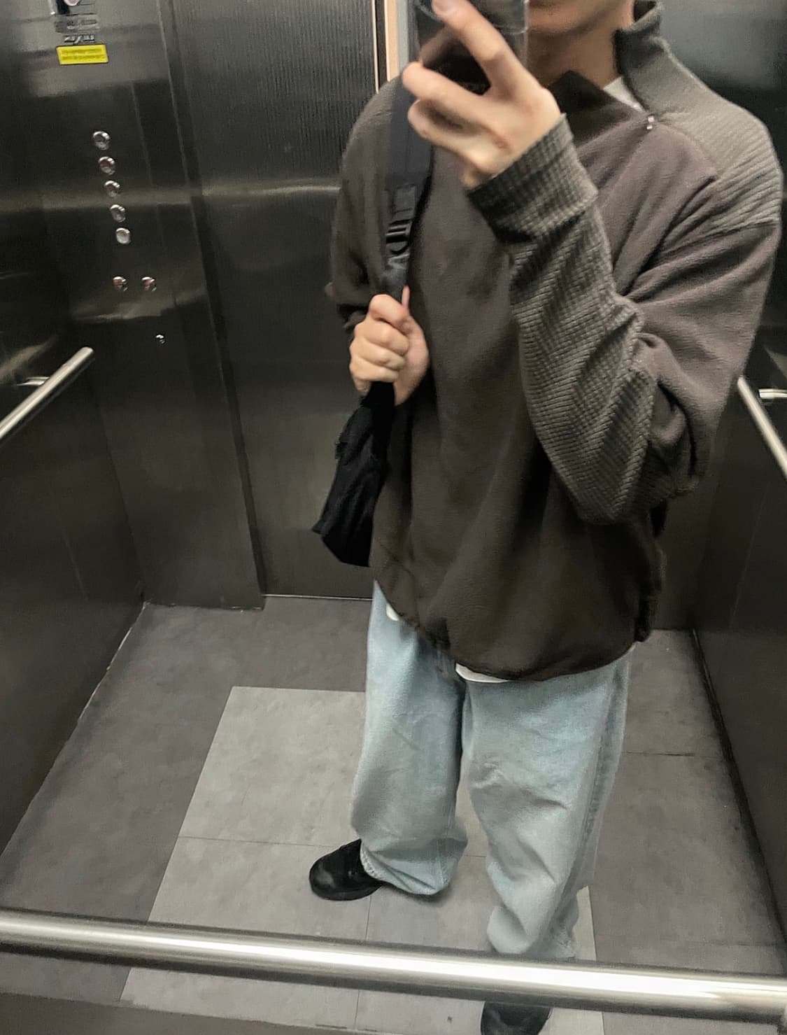 츠통령 x 윈더 플리스 풀오버 브라운 XL 상품이미지2