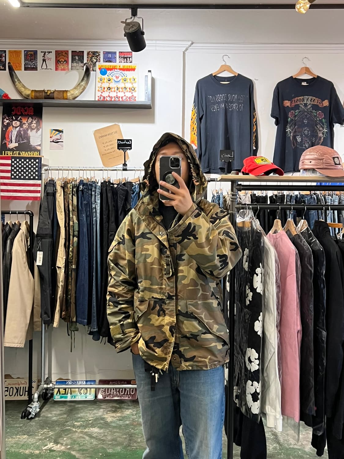 [L] 우드랜드 패턴 카모 바람막이 후드 자켓 상품이미지3