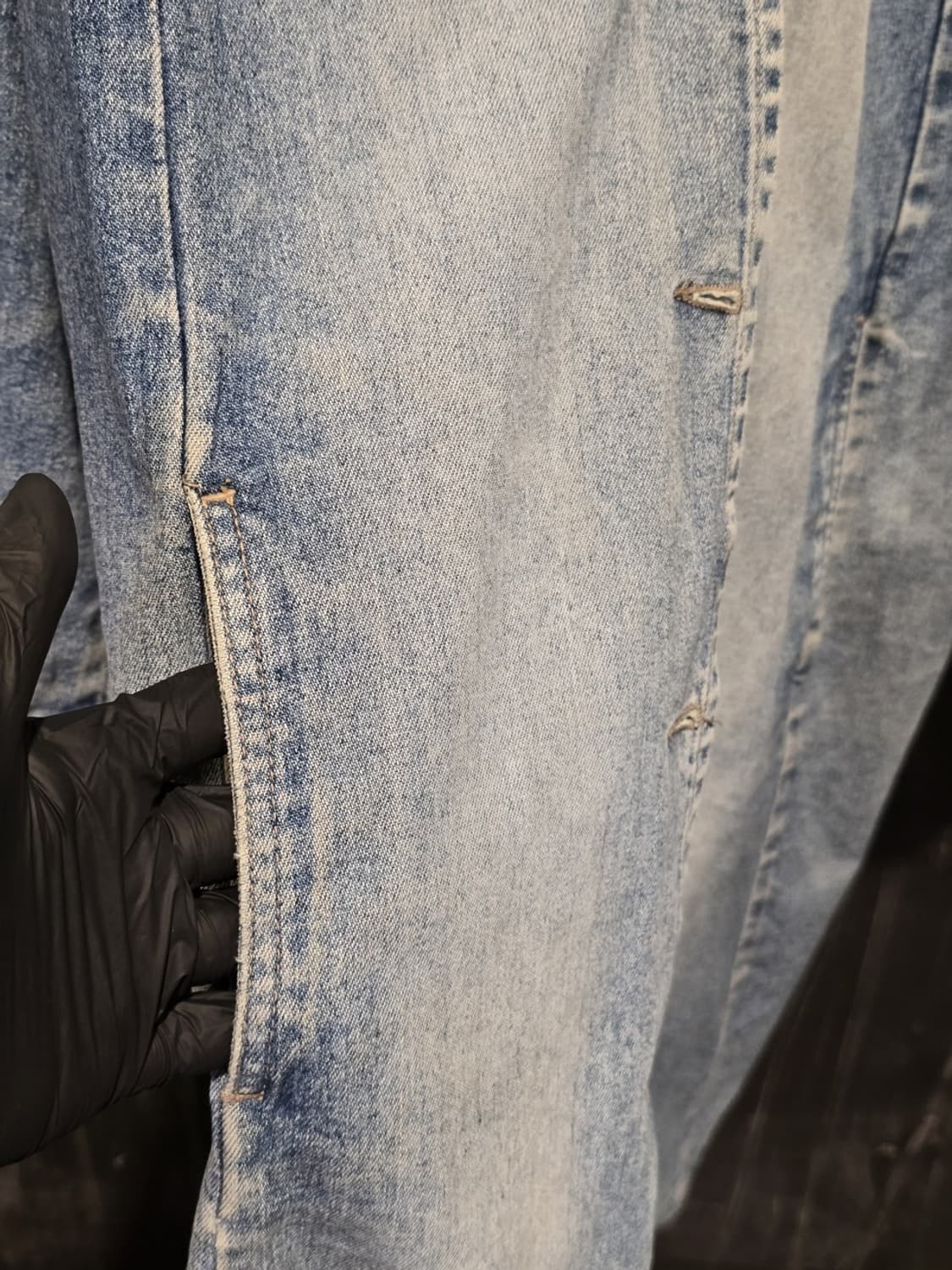 90s Button-Front Overpit Denim Coat 상품이미지3
