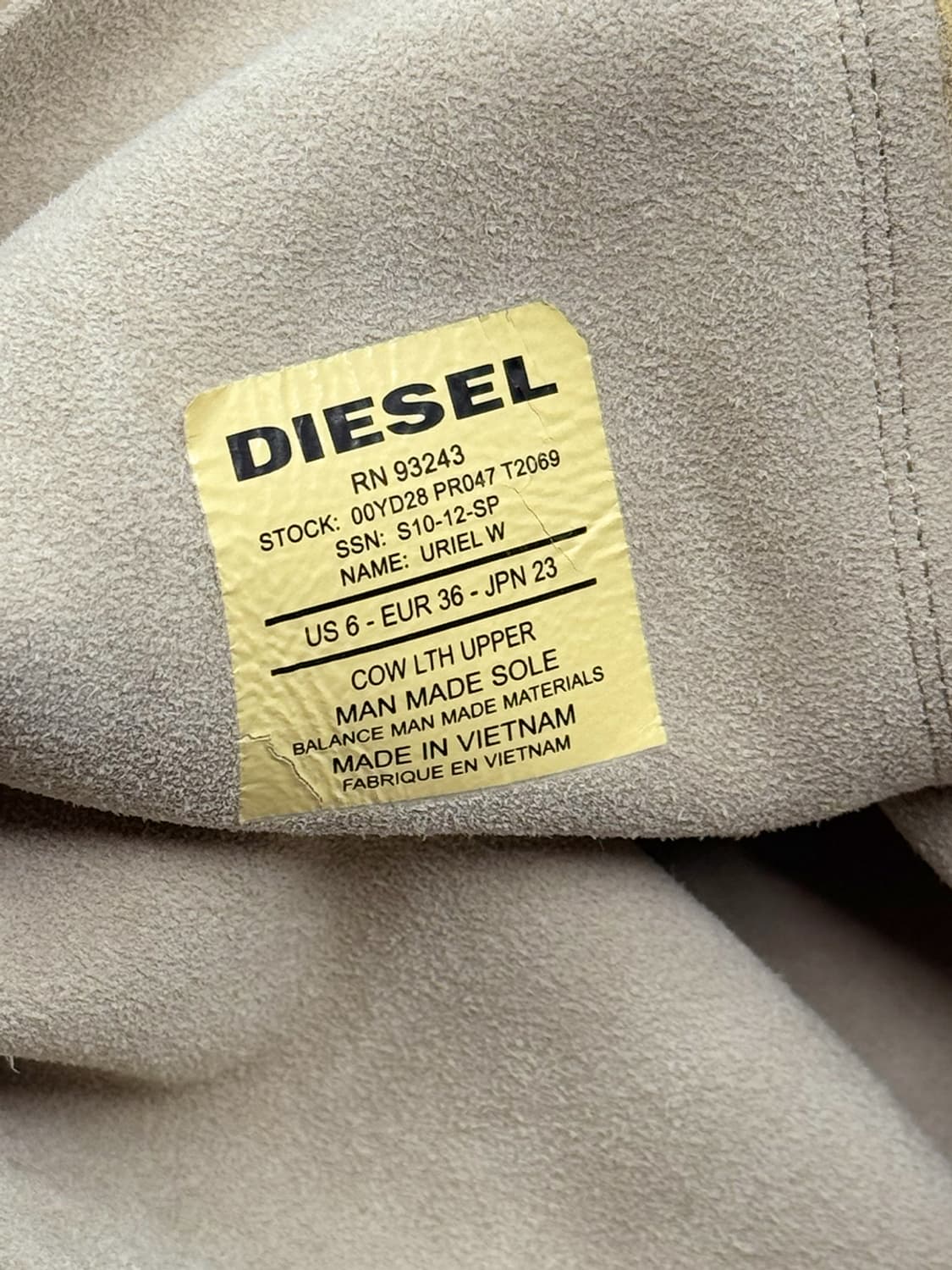 DIESEL  Suede Lace up Tall Boots/ 36 상품이미지8