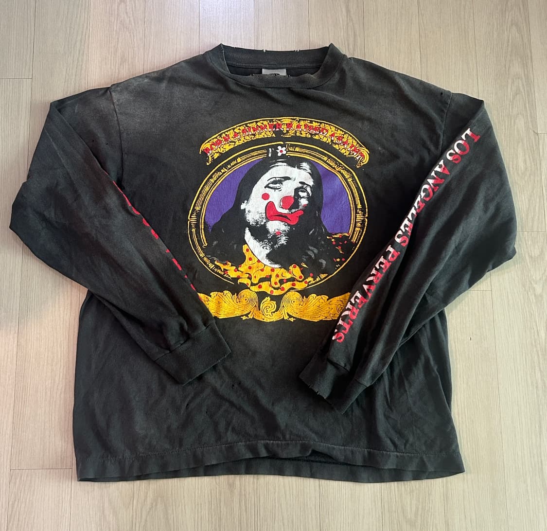 세인트 미카엘 x 본앤레이즈드 본 세인트 롱슬리브 티셔츠 블랙 L 상품이미지1