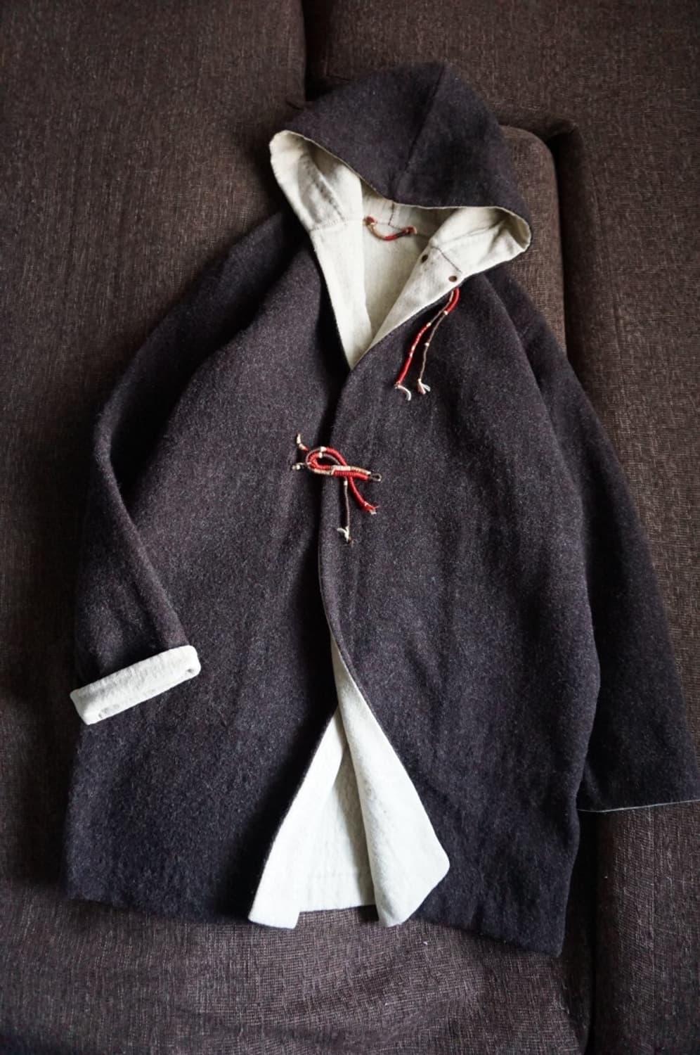 45rpm 더블 페이스 울 후드 코트 상품이미지1