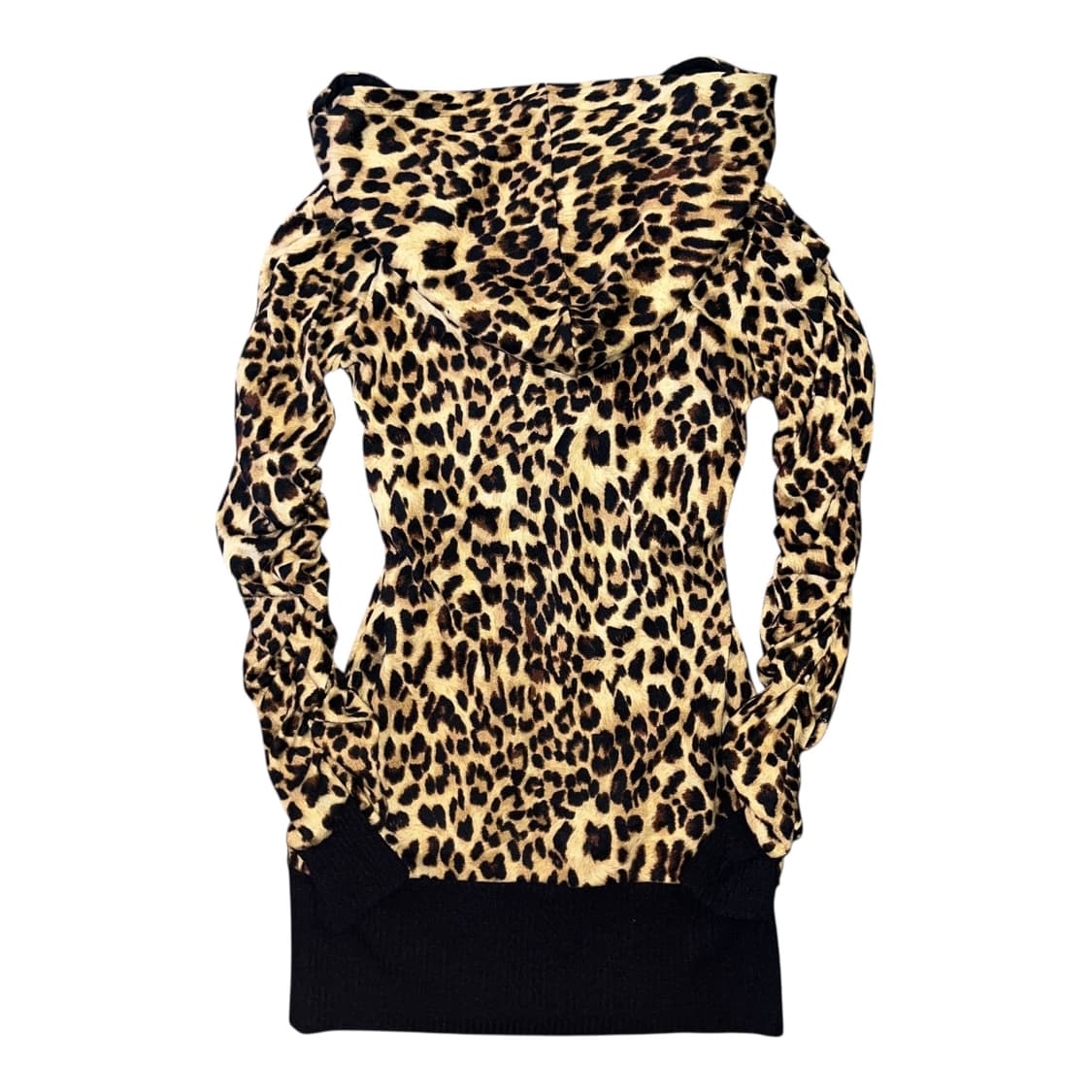 십자참 호피 팔셔링 후드롱집업 갸루y2k펑크 상품이미지4