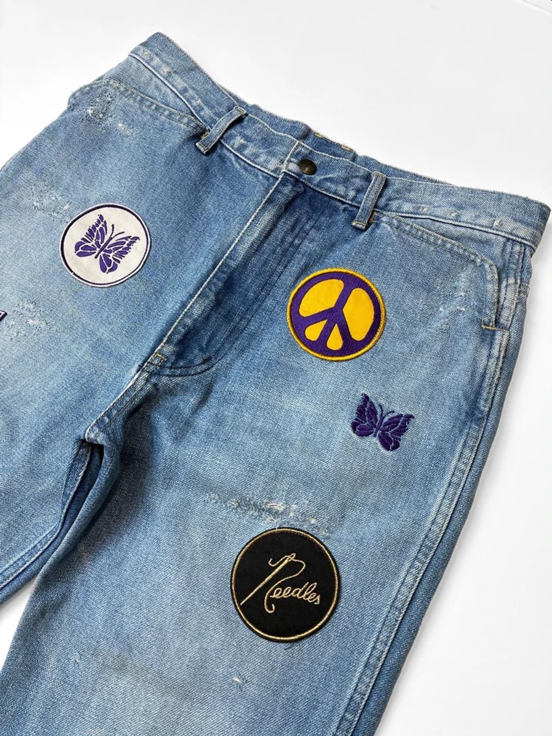 니들스 버터플라이 패치 부츠컷 데님 팬츠 PN5664 상품이미지2
