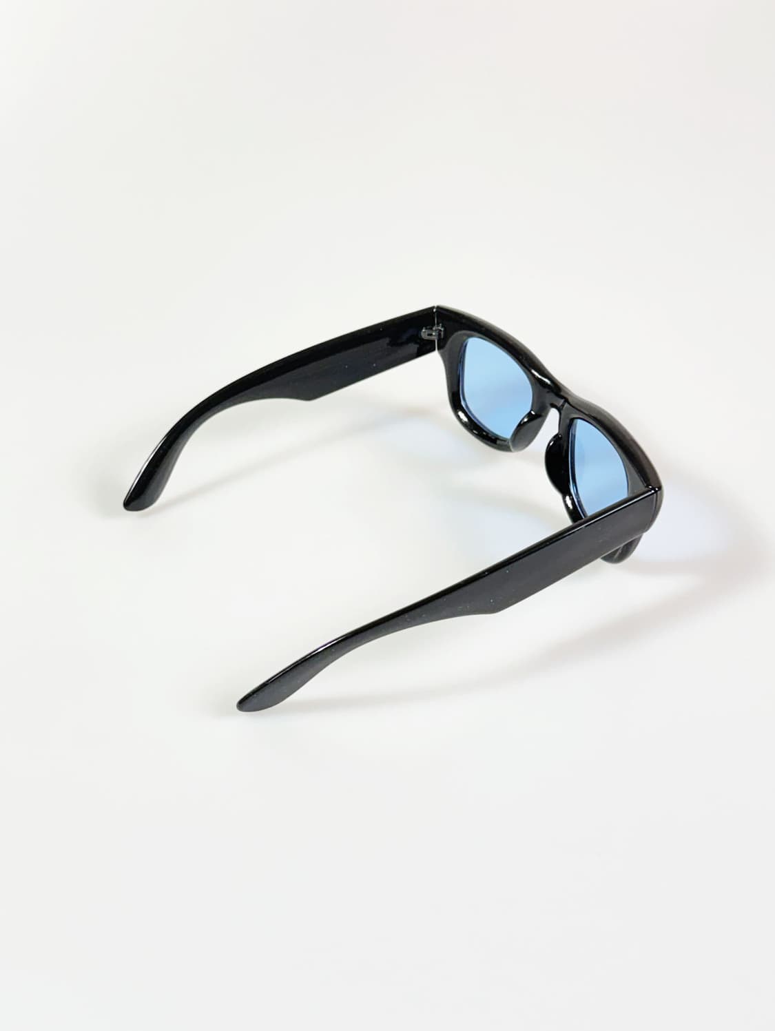 블랙 볼드 스퀘어 프레임 블루 틴트 빈티지 선글라스 상품이미지4