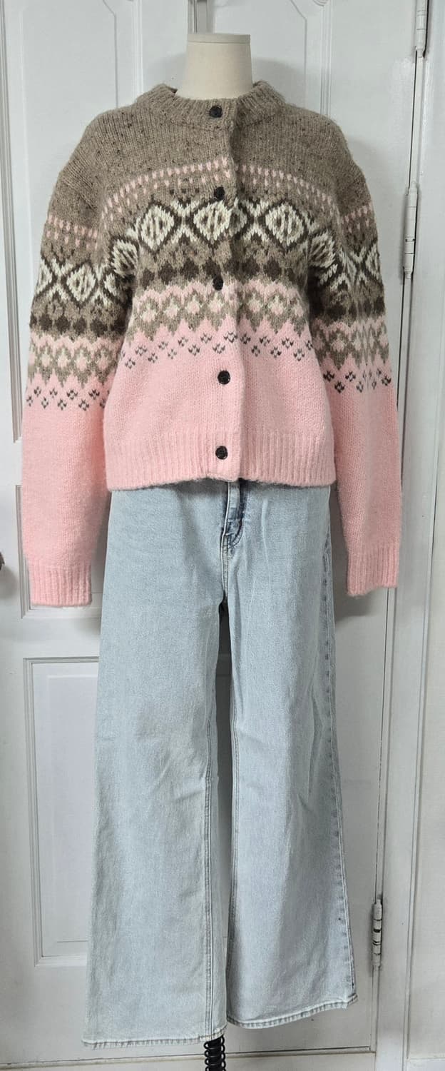 그로브 노르딕 봄핑크가디건 상품이미지1