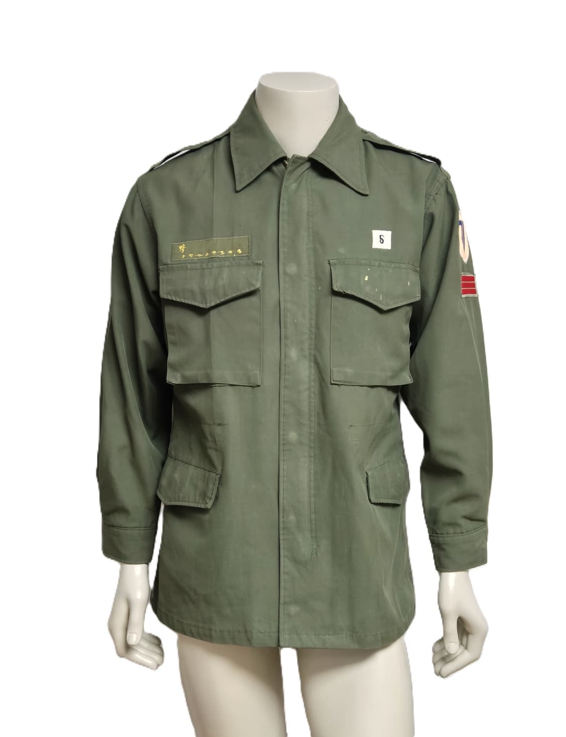 육군 구형 71사단 상병 민무늬 야전상의 전투복 상의 자켓 (M) 상품이미지1