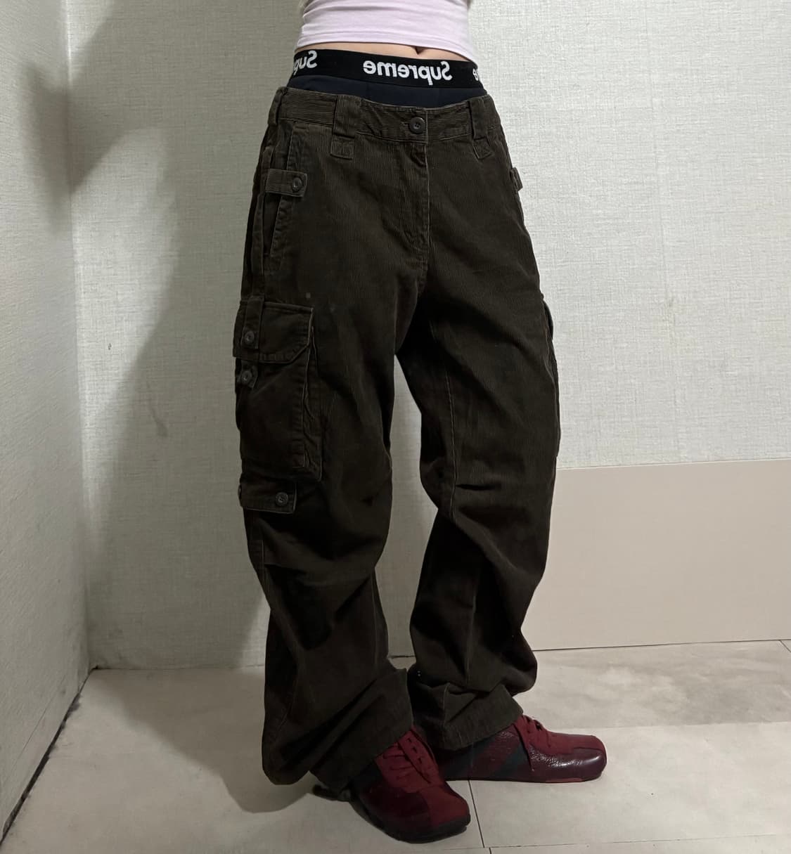 브라운 코듀로이 카고팬츠 상품이미지3