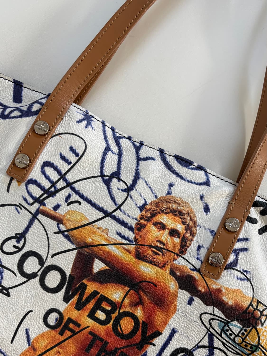 Vivienne Westwood 비비안웨스트우드 프린트 레더 토트백 상품이미지5