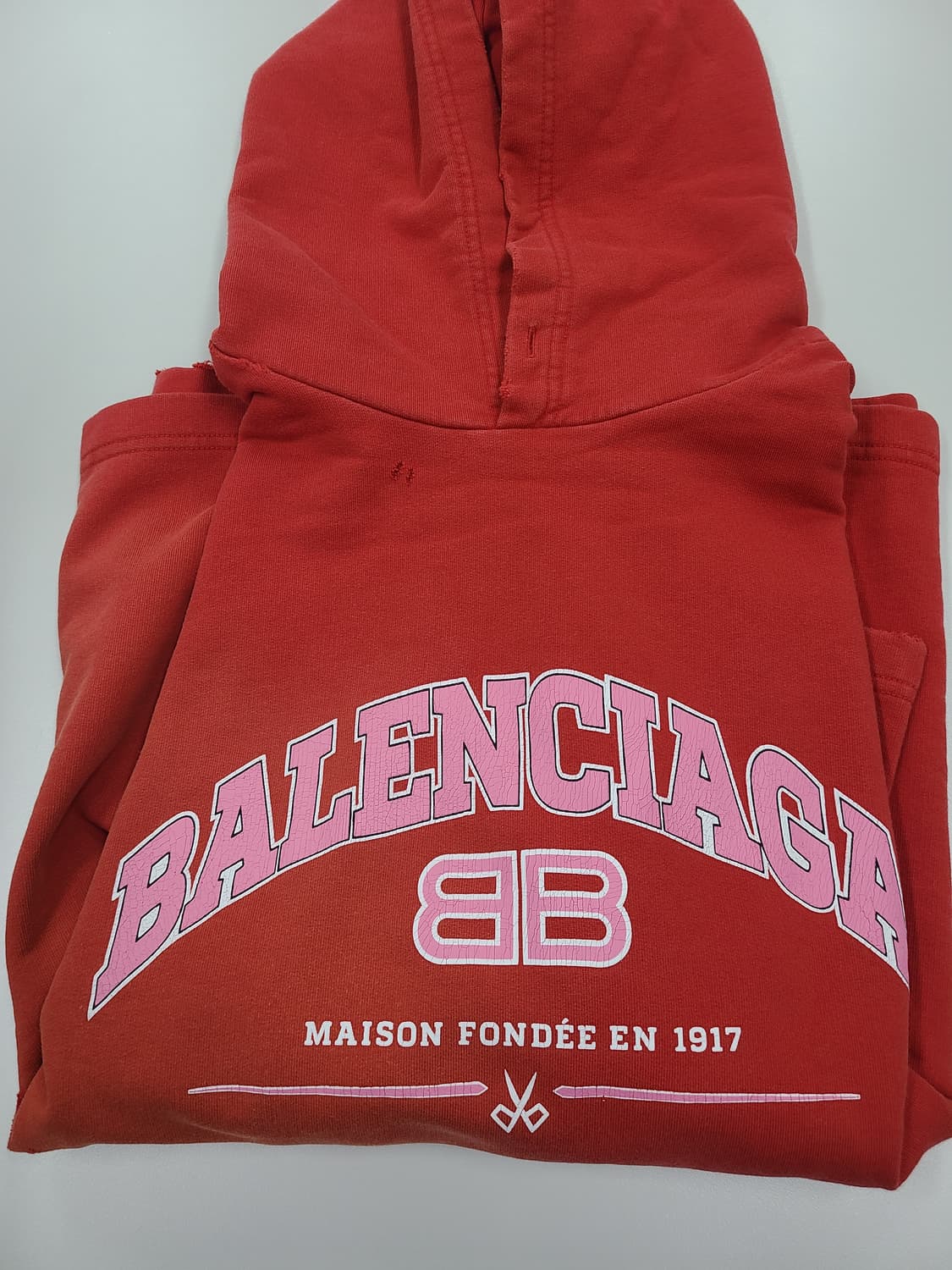 발렌시아가 빈티지 후드티 사이즈 남성l 상품이미지1