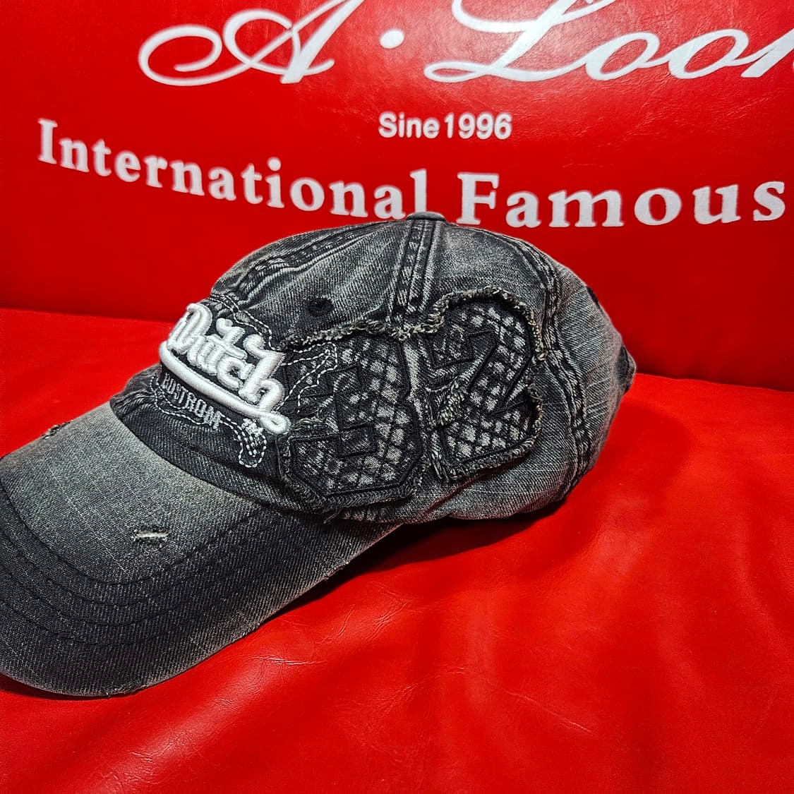 본터치(Vondutch) 빈티지 y2k 워시드 차콜 볼캡 상품이미지2