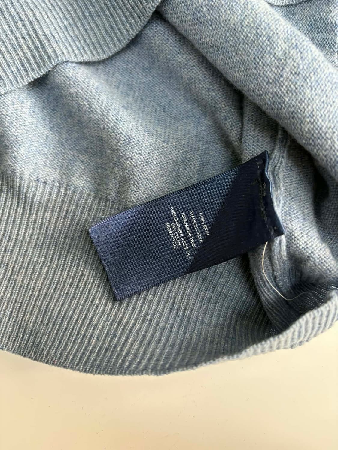 [S] 폴로 랄프로렌 블루 코튼 크루넥 니트 스웨터 상품이미지4