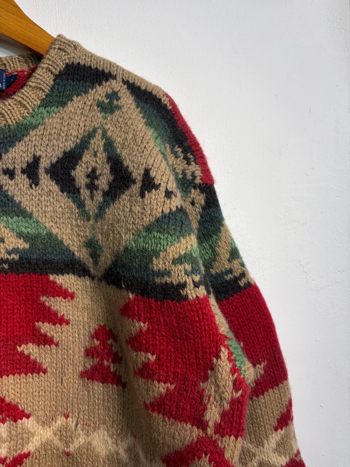 [L] Polo 폴로 나바호 wool 100% 핸드니트  상품이미지3