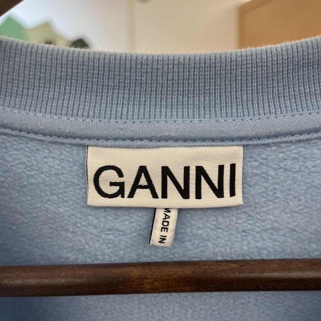 가니 빈티지 빅사이즈 파스텔 블루 약기모 맨투맨 S/M C09956 상품이미지5