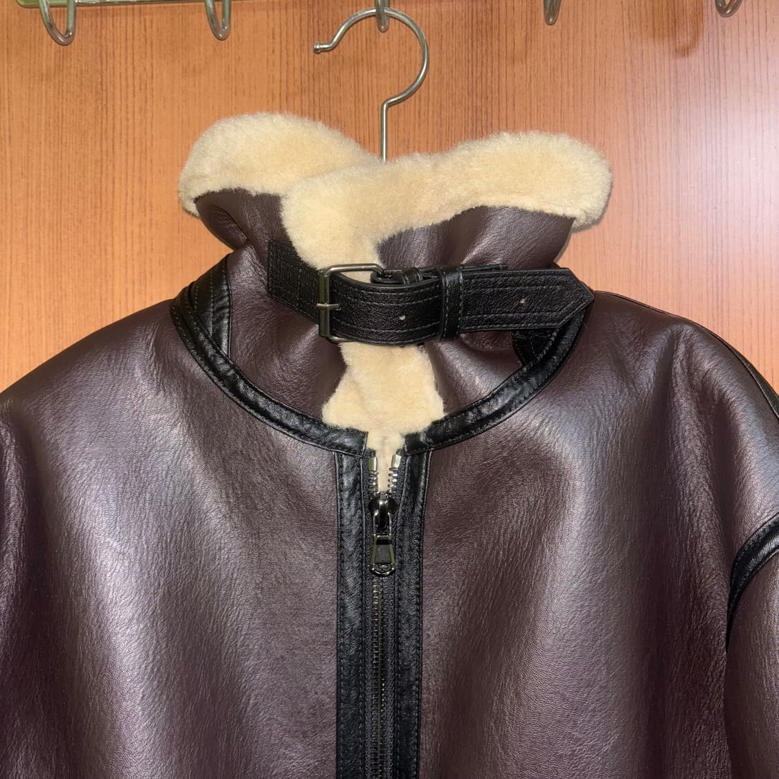 몽돌 퍼 무스탕 자켓 브라운 상품이미지5