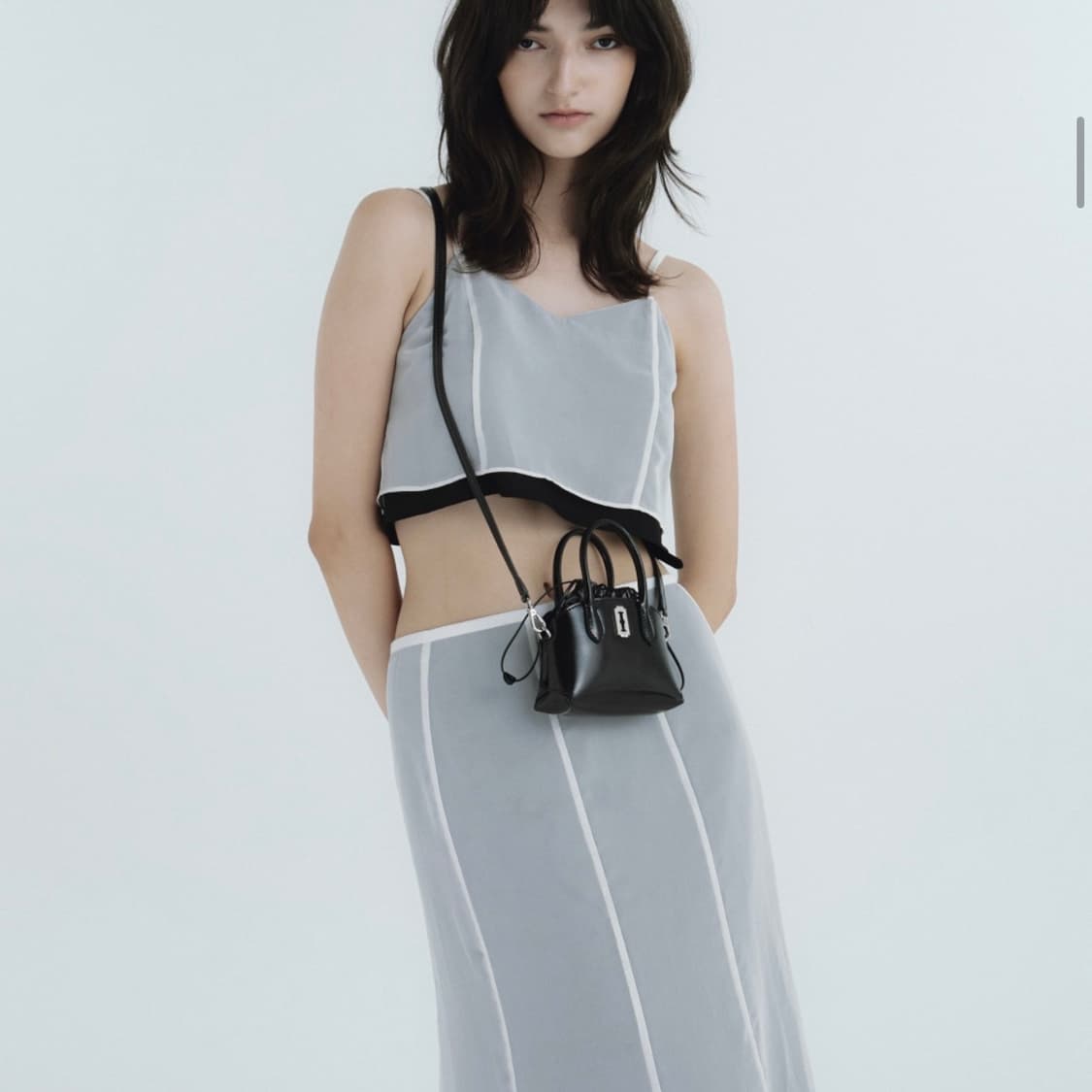 분크 vunque 토크 헐밋 미니 크로스 백 블랙 상품이미지2