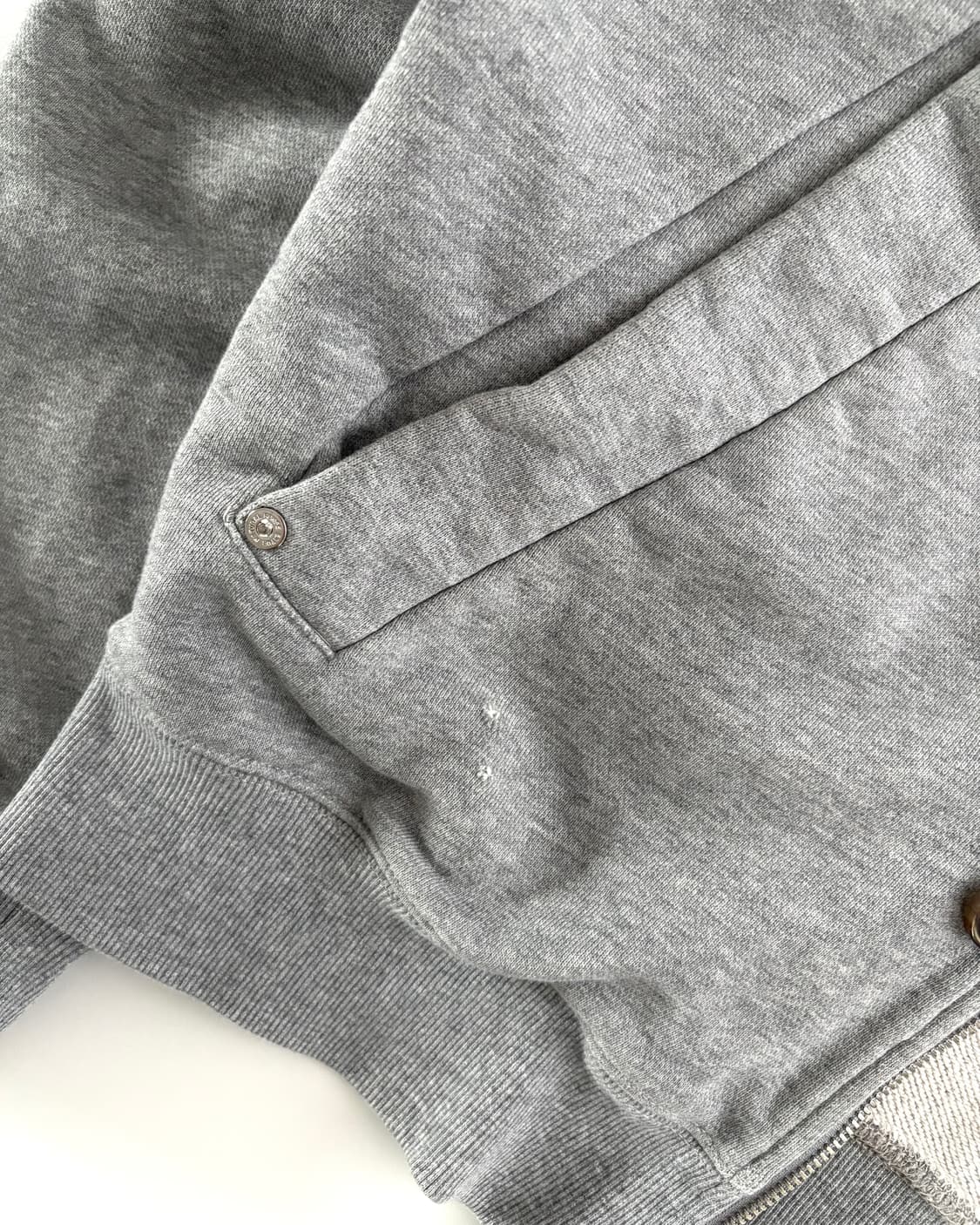 Satur 세터 로고 2-way 멜란지그레이컬러 후드집업 상품이미지8