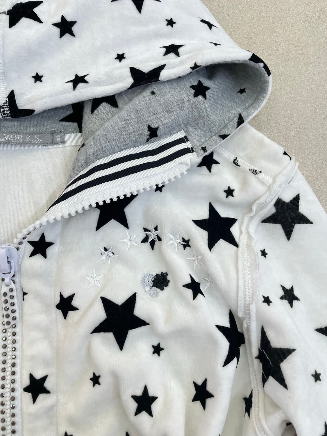 화이트 스타 스컬 후드집업 상품이미지4