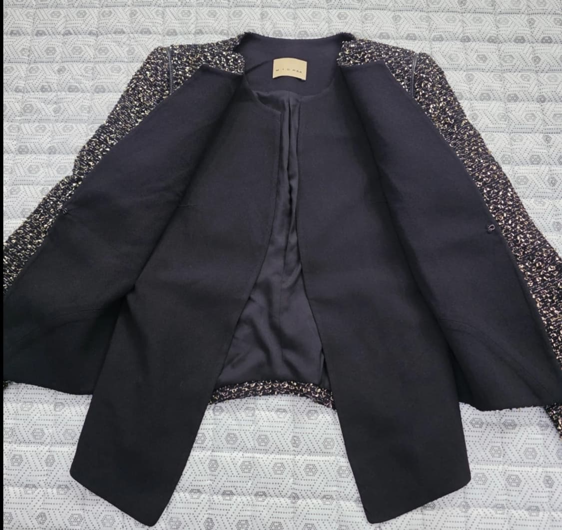 미샤 트위드 자켓 골드블랙 ~55 상품이미지5