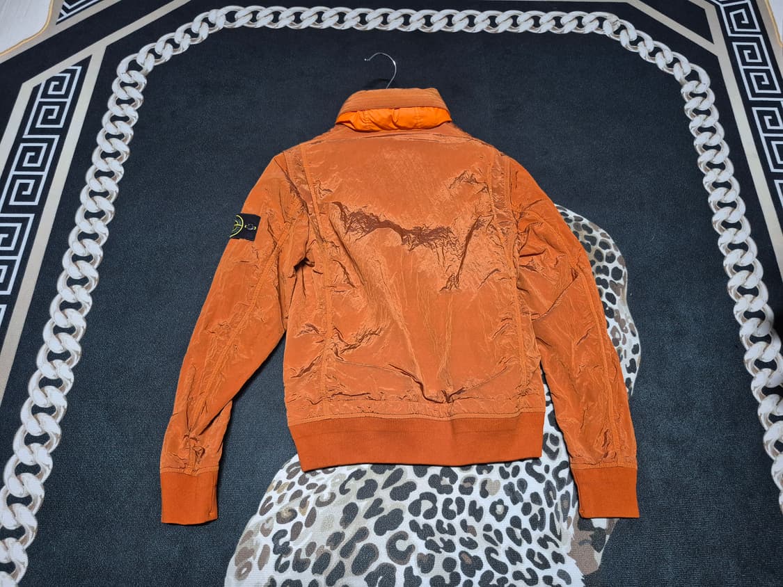 스톤 아일랜드 나일론 메탈 바람막이 오렌지 s 정품 상품이미지8