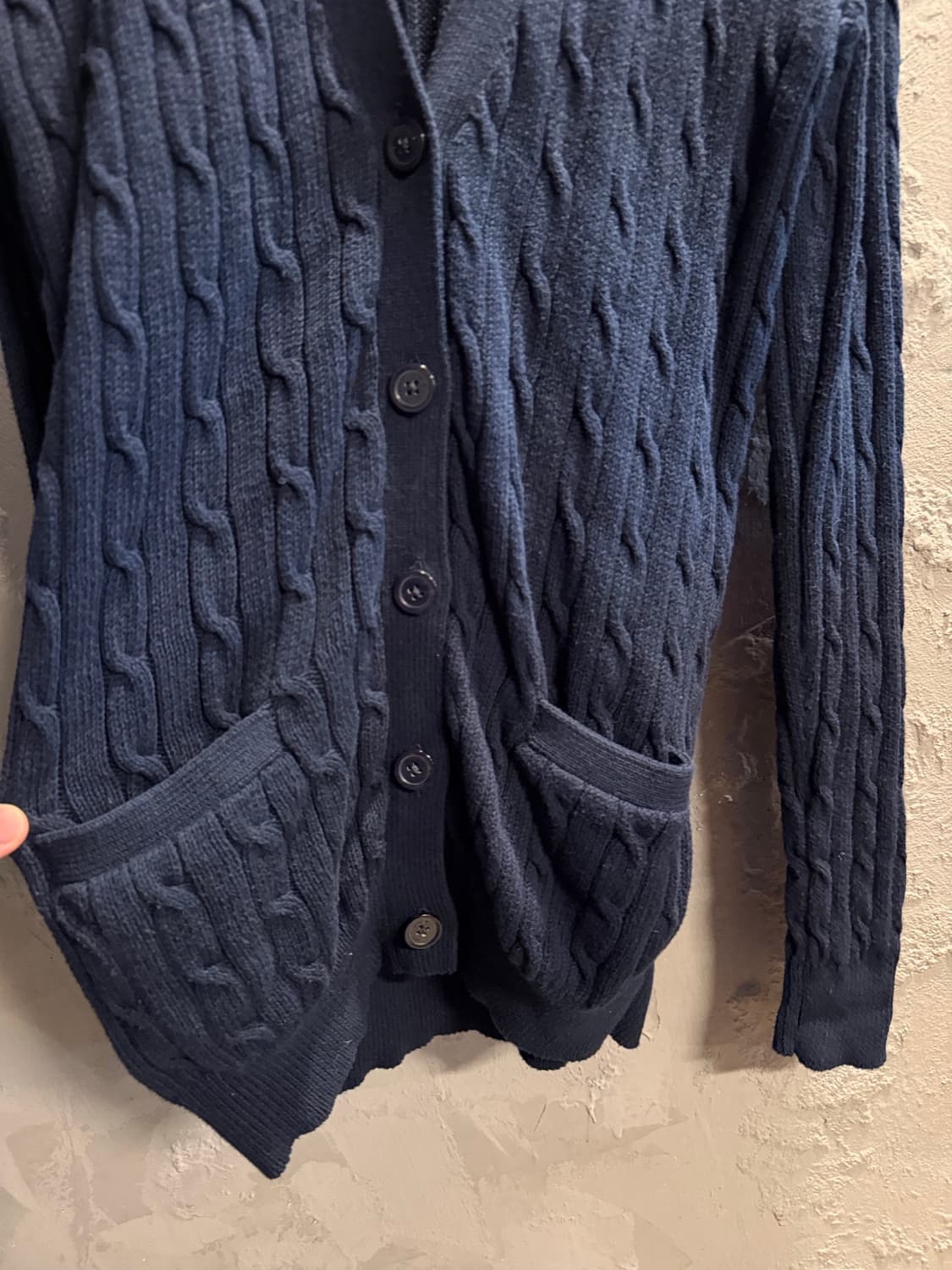 폴로 랄프로렌 네이비 케이블 니트 가디건 M 상품이미지2