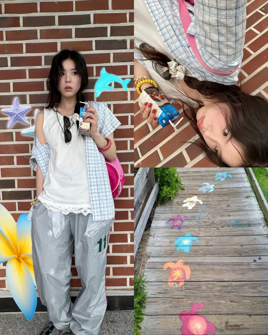 뉴진스 하우스윗st 빈티지 코디세트 4pcs 상품이미지1