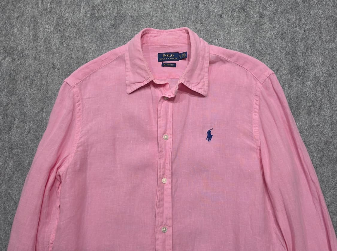 폴로 랄프로렌 릴랙스 핏 린넨 셔츠XS 상품이미지3