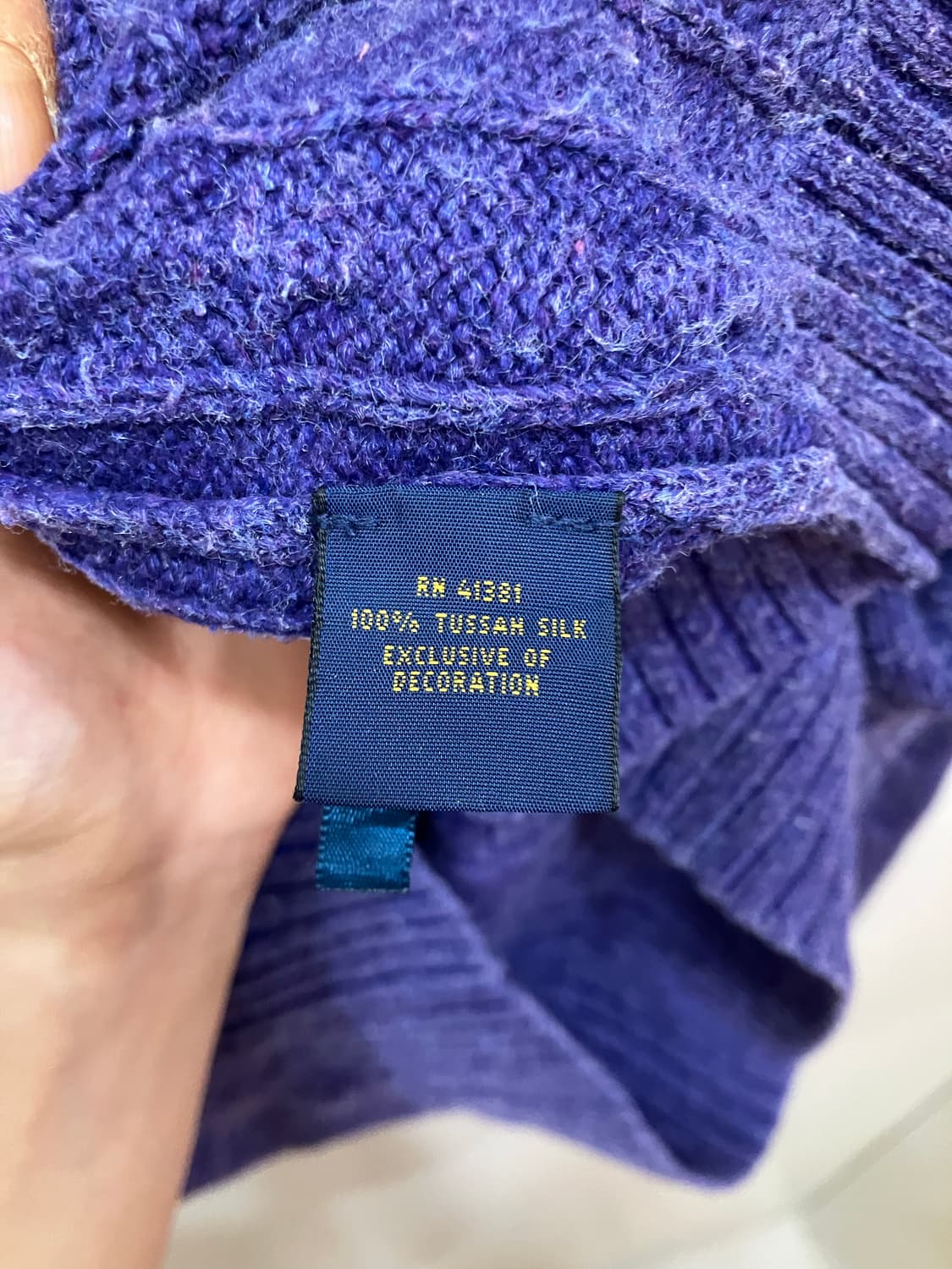 polo 폴로 랄프로렌 퍼플 케이블 니트 상품이미지4