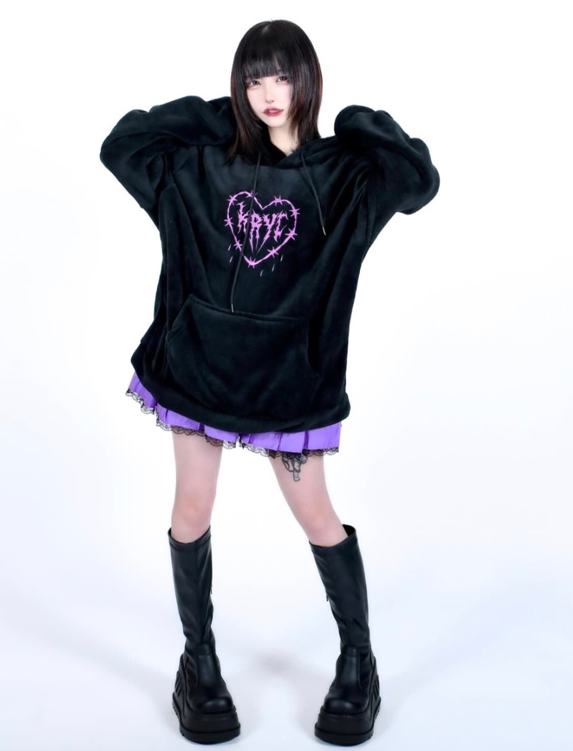 Kry clothing 후드티 급처 서브컬쳐 레플렘 트라바스도쿄 지뢰계 상품이미지2