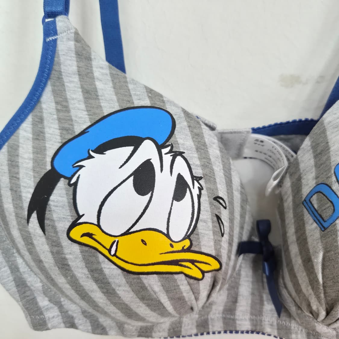 Disney 도널드덕 브라 팬티 2종 세트 그레이 스트라이프 상품이미지3