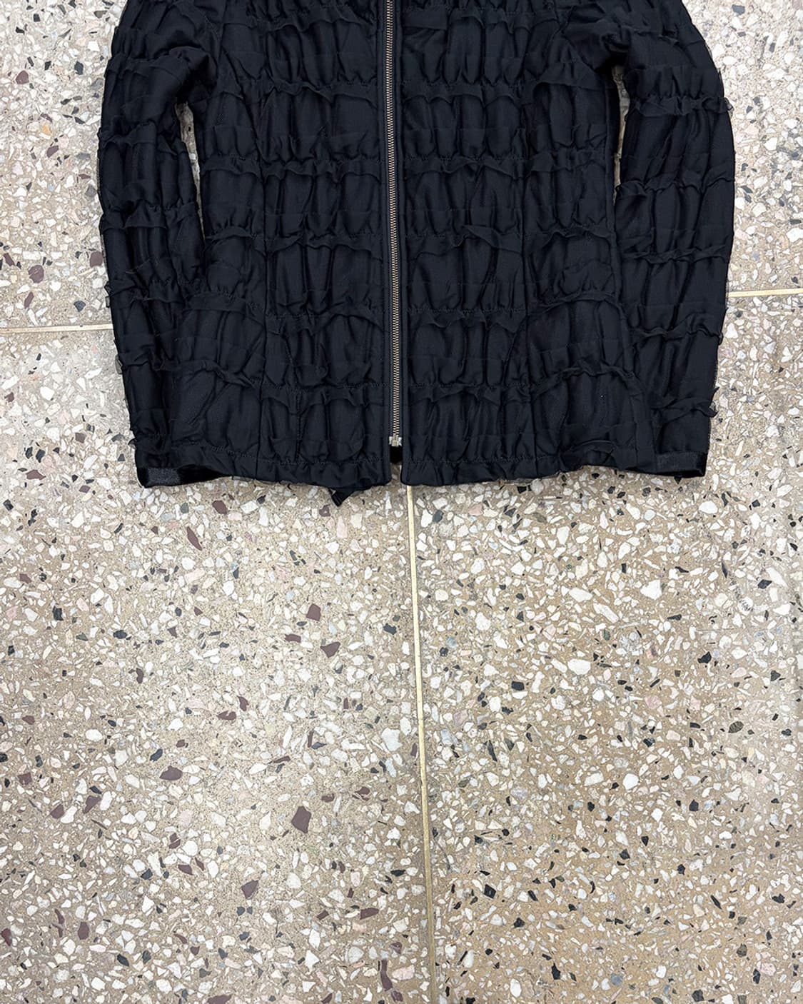 빈티지 레이스 트리밍 하이넥 자켓 상품이미지5