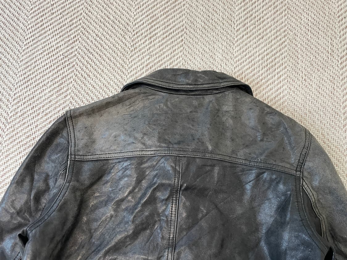 빈티지 투톤 양가죽 레더자켓  J03916 상품이미지8