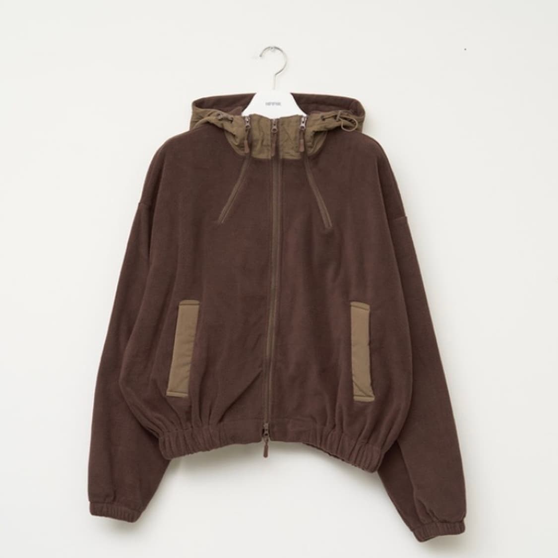 (새상품)베어 크롭 플리스 후드집업 상품이미지1