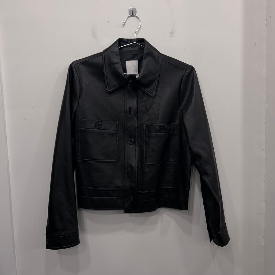 SSUMJ 프리미엄라인 크롭 비건 레더자켓 상품이미지2