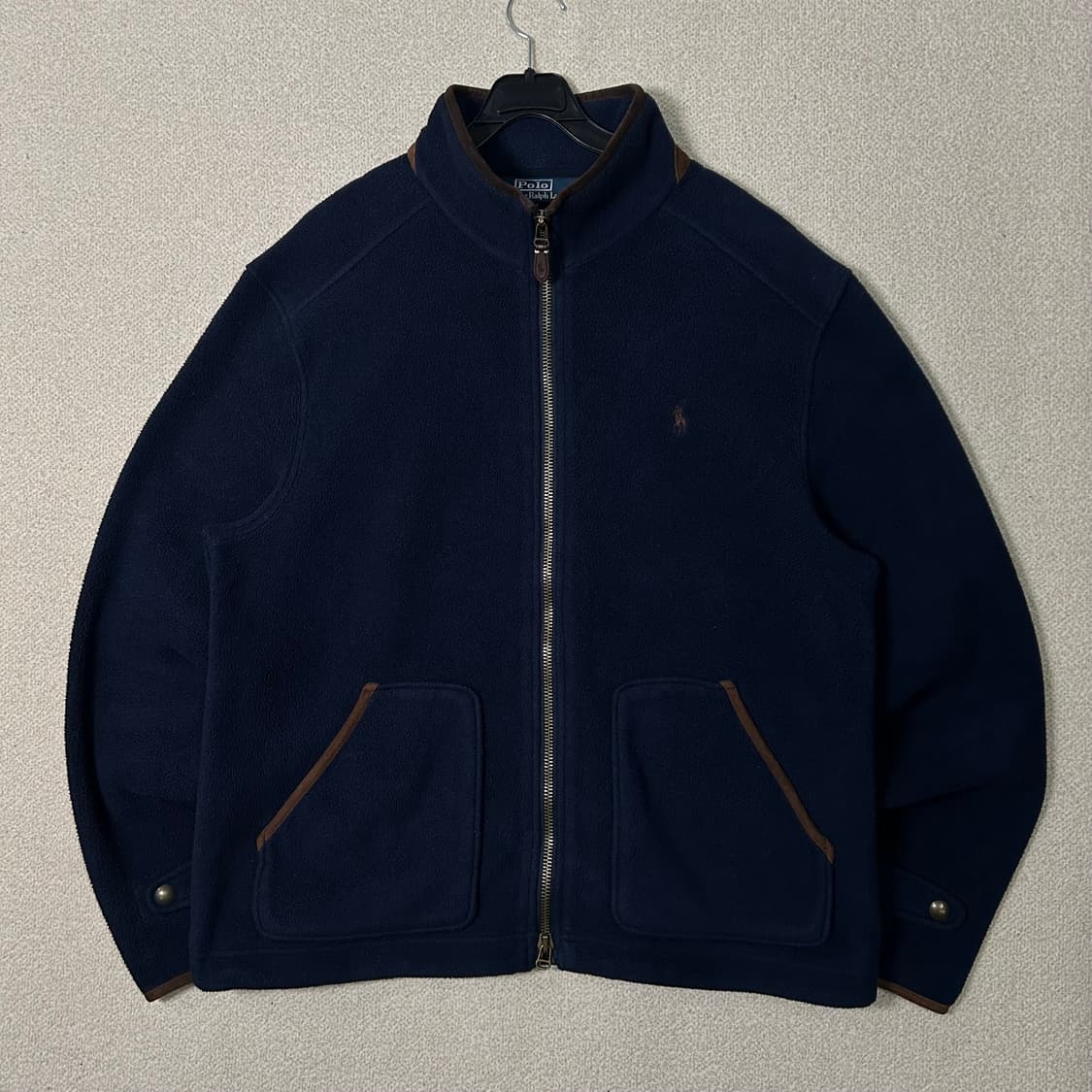 (XL) 90s 폴로 랄프로렌 네이비 플리스 집업 자켓 상품이미지1