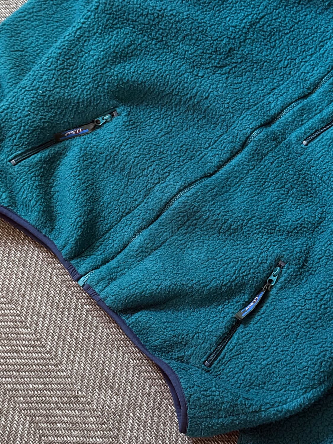 90s USA 엘엘빈 딥파일 플리스 집업 자켓 (105-110) 상품이미지4