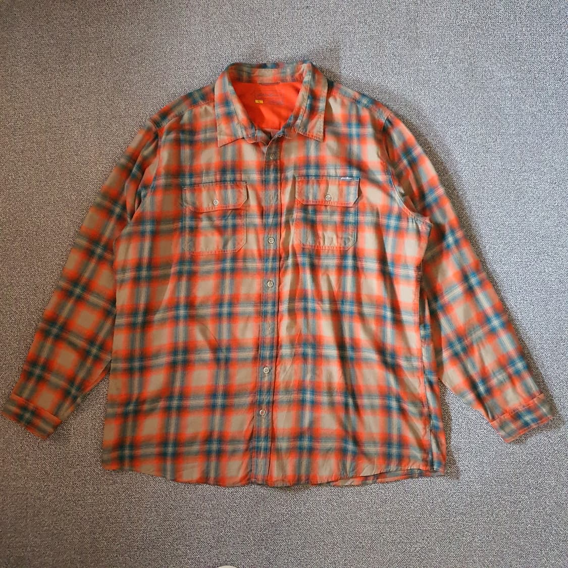 에디바우어 오렌지체크 플란넬 셔츠  no.77 상품이미지1
