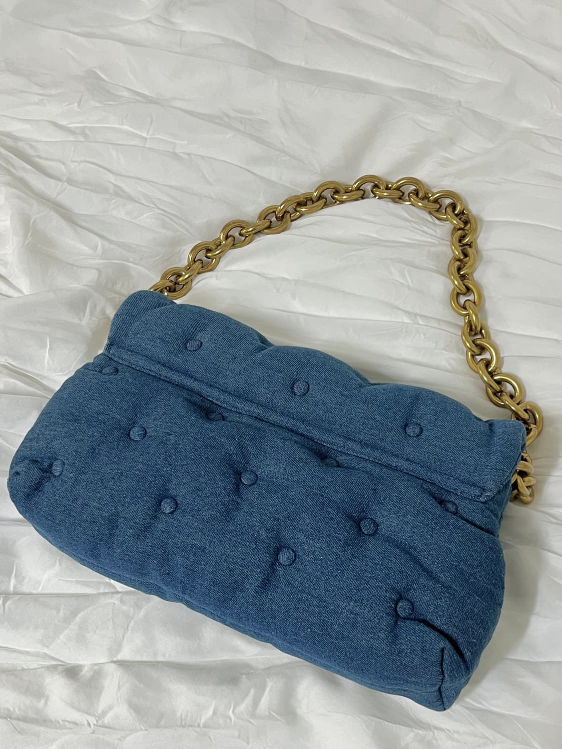 자라 zara 데님 퀼팅 체인 숄더백 상품이미지2