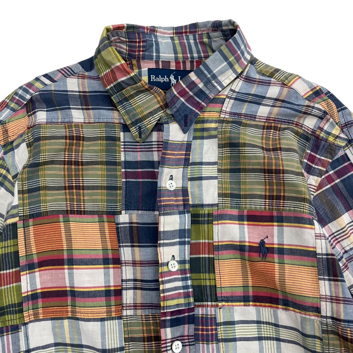 폴로 랄프로렌 체크 린넨 셔츠 M 상품이미지4
