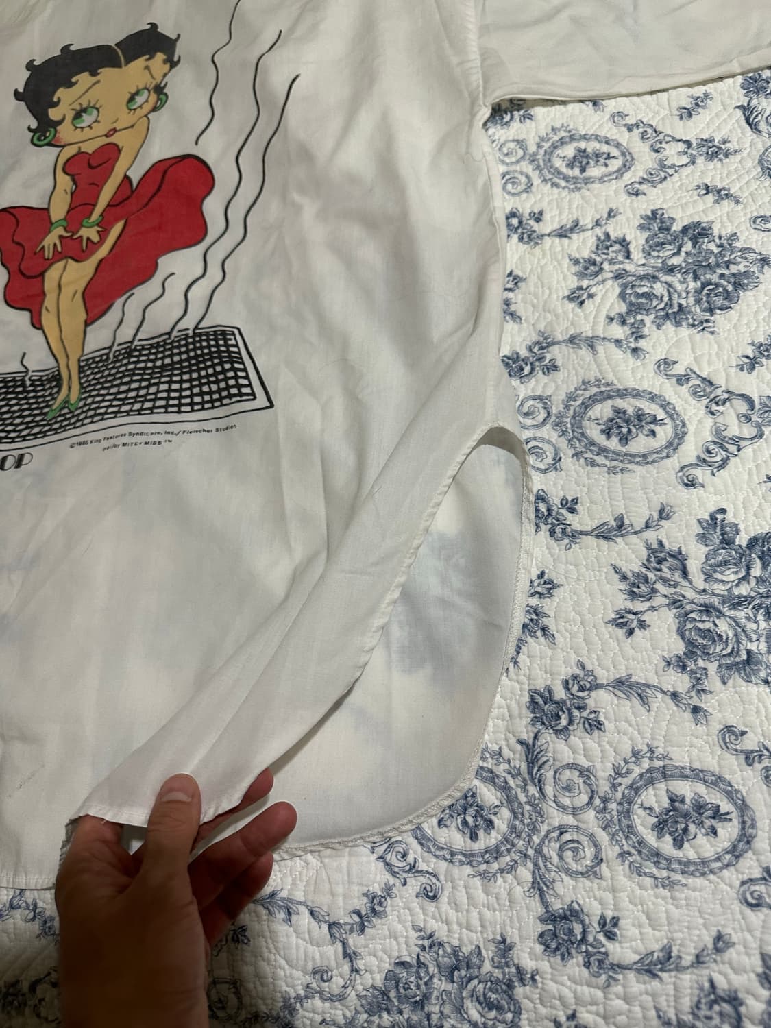 빈티지 베티붑 오버사이즈 반팔 셔츠 상품이미지3