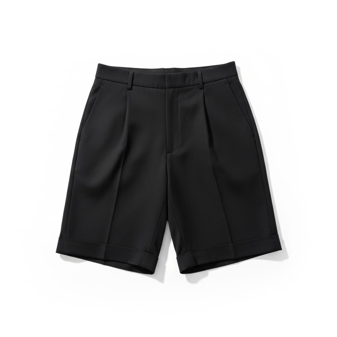 솔리드 검정색 턴업 반바지 슬랙스 30 상품이미지1