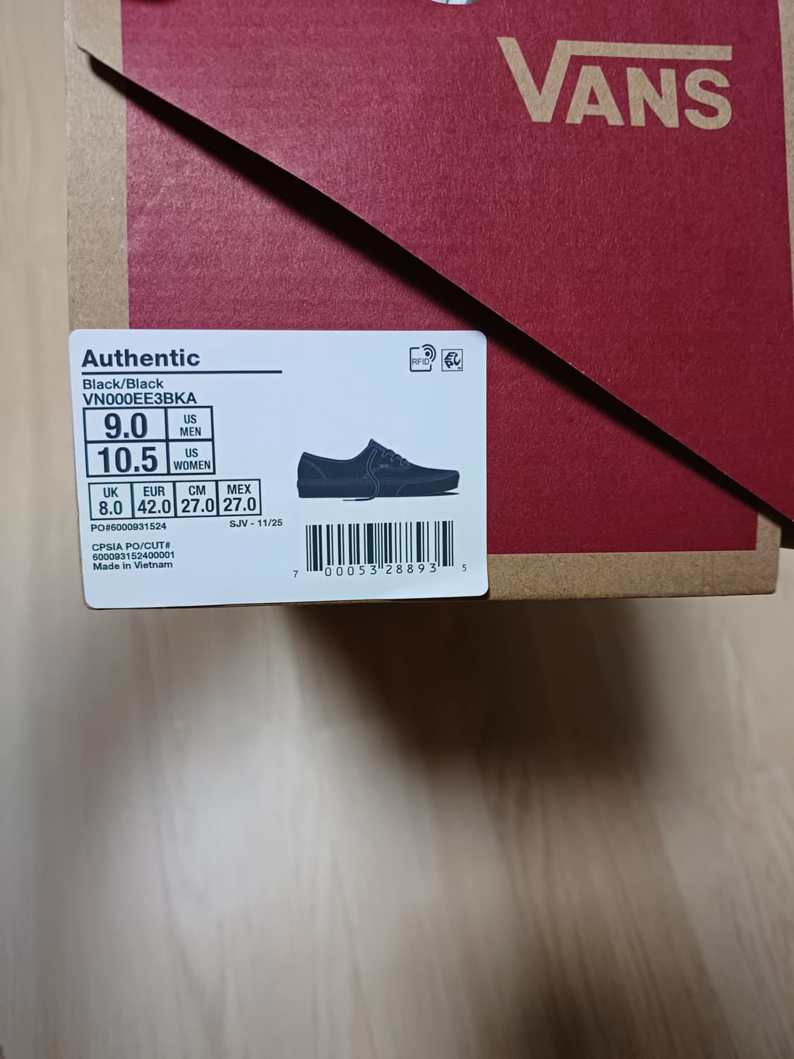 반스 어센틱 올블랙 270 Vans 올검 상품이미지7