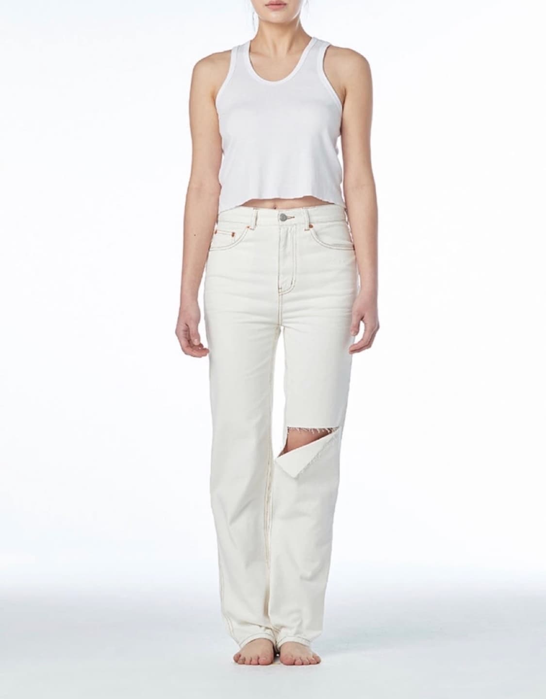 인스턴트펑크 스트레이트 데님 흑청 1사이즈 상품이미지2