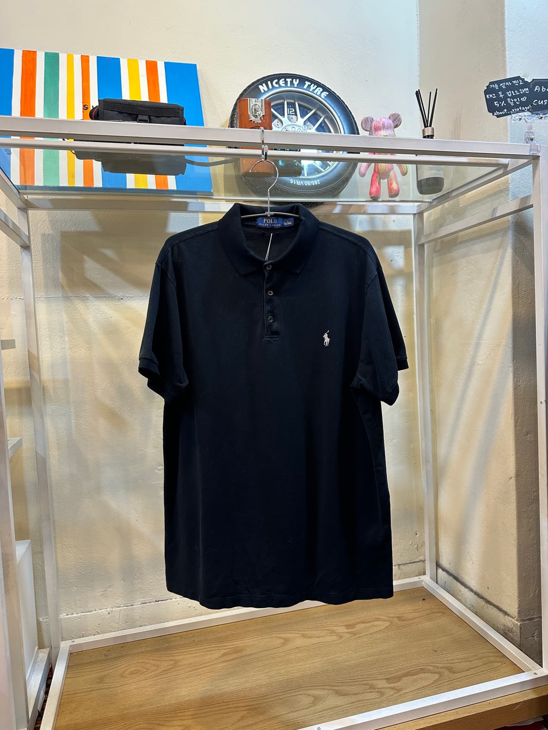 폴로 랄프로렌 메시 반팔 카라티 블랙 L 상품이미지1