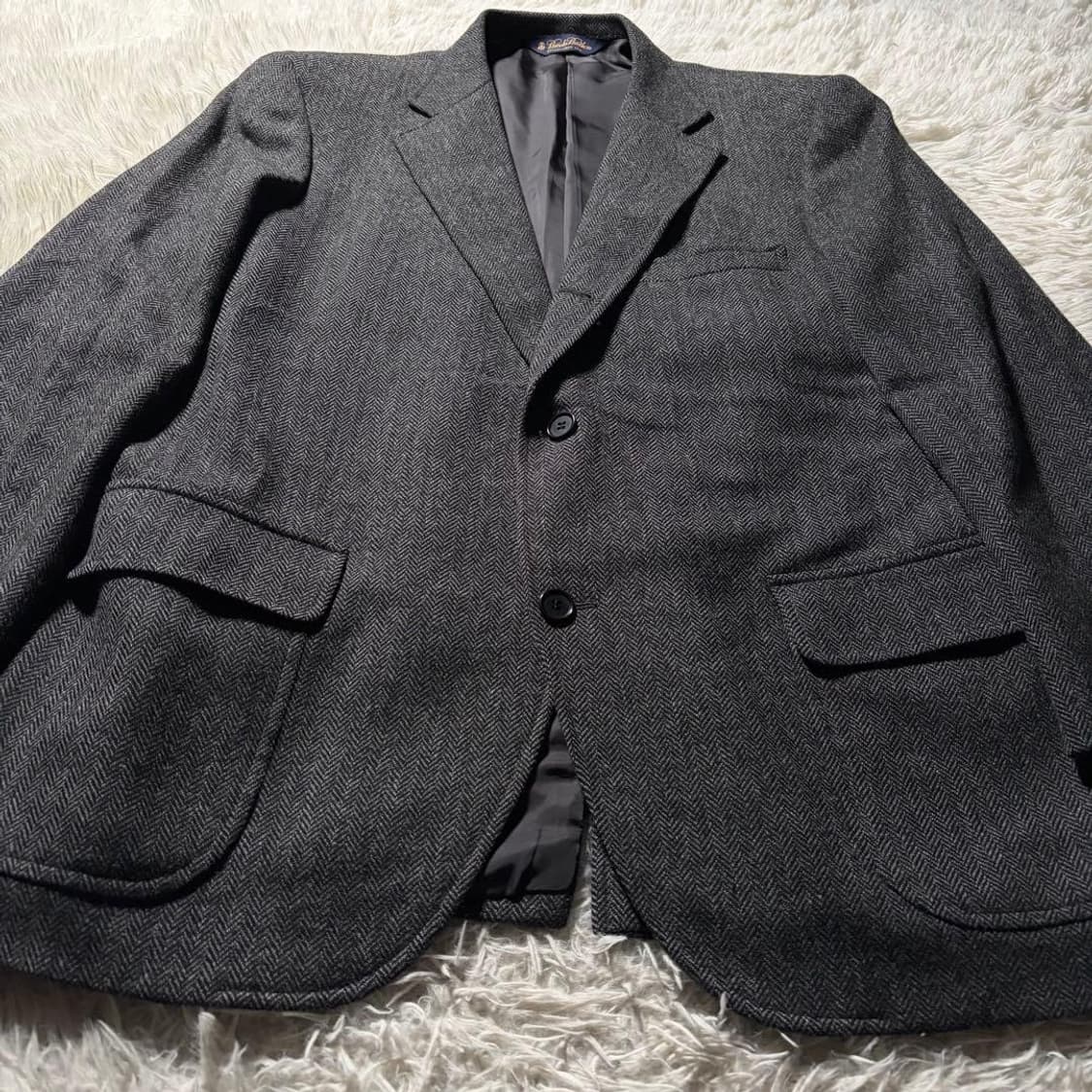 브룩스 브라더스 다크 그레이 헤링본 자켓 상품이미지4