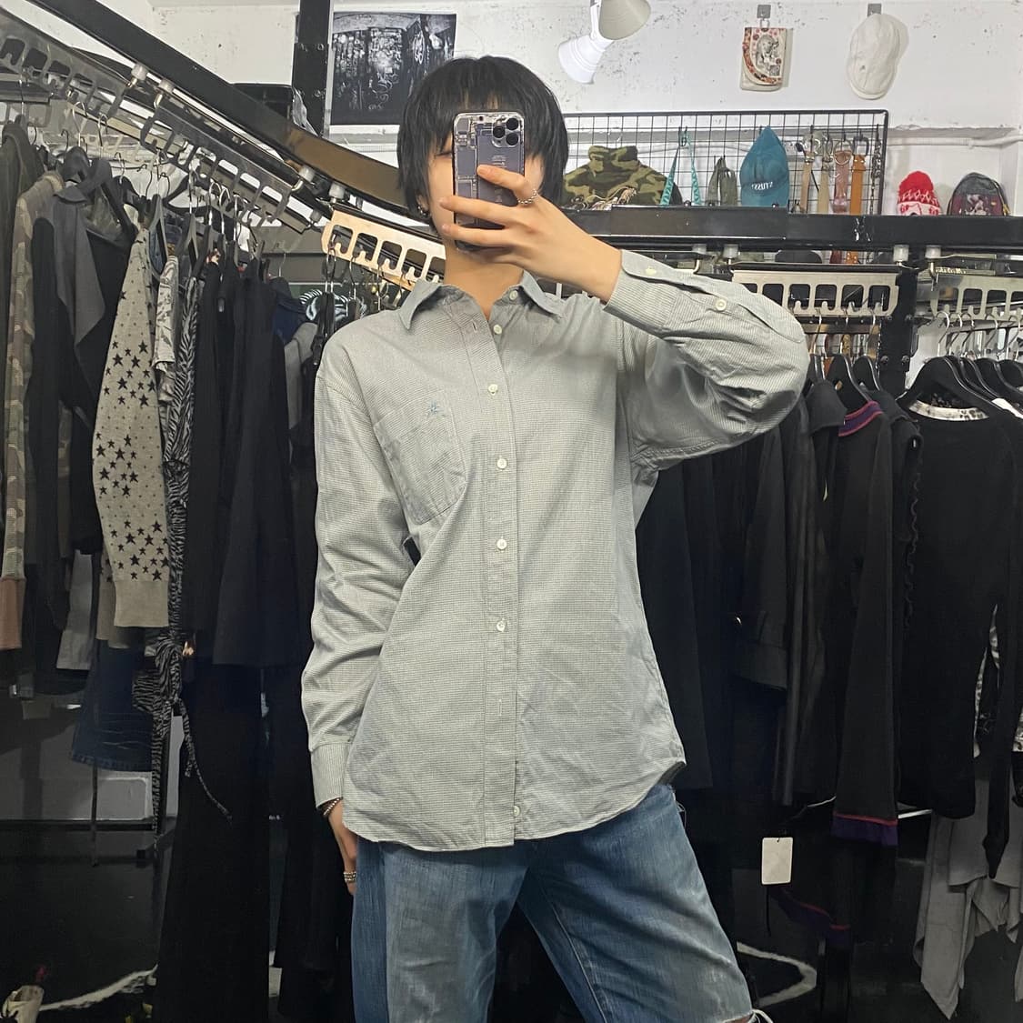 Burberry 민트 하운드투스 체크 셔츠 상품이미지9