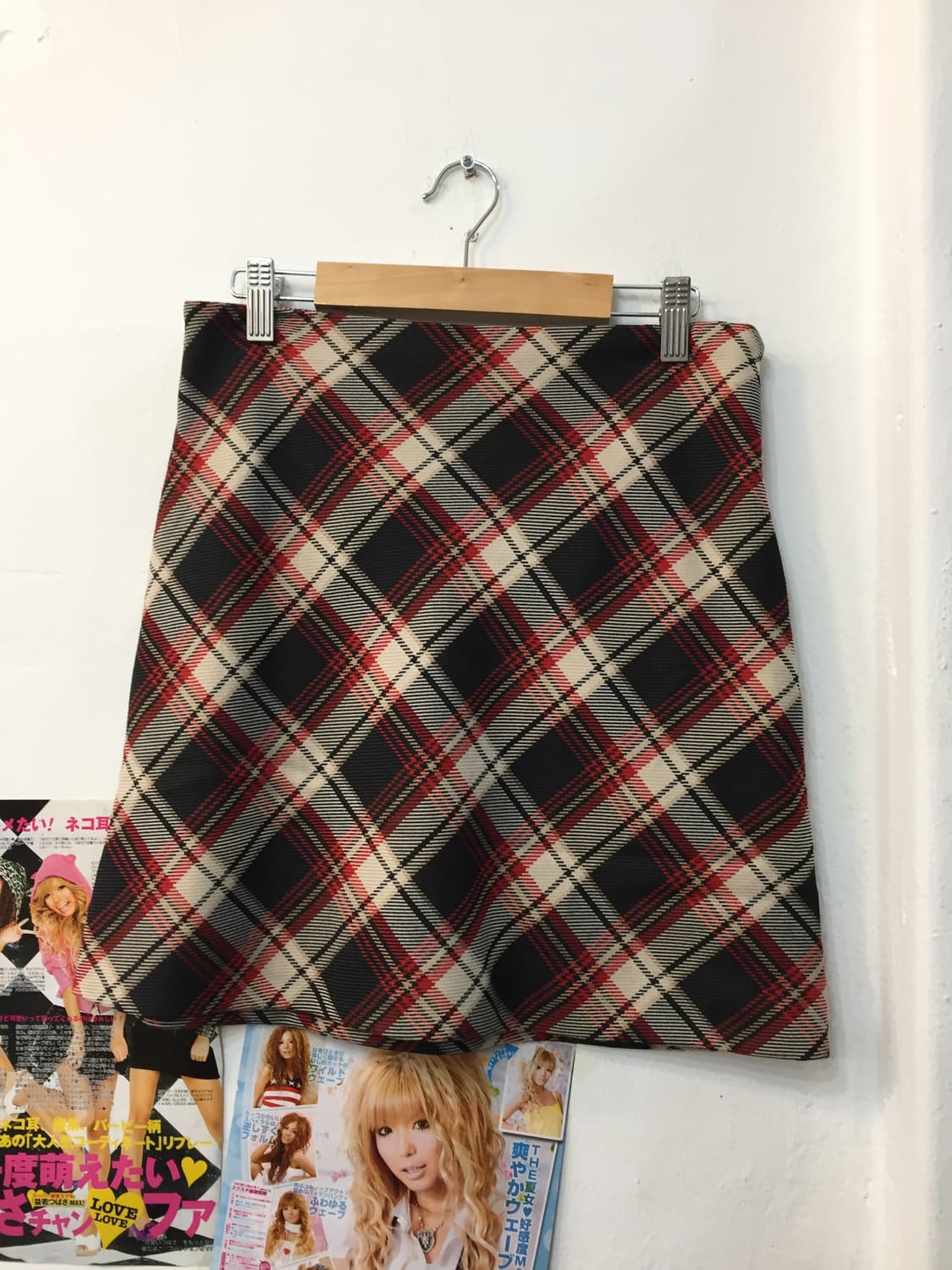 빈티지 체크 미니스커트 상품이미지1