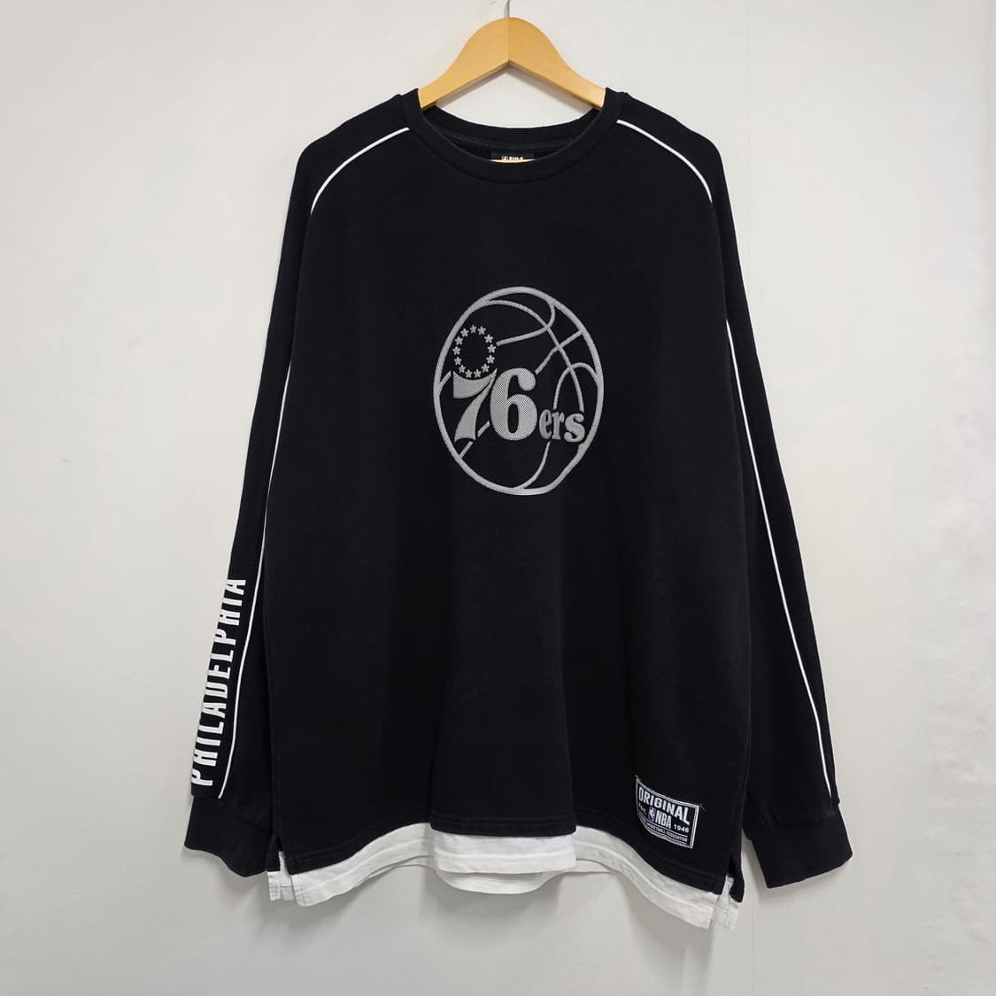XL NBA 필라델피아 76ers 블록코어 오버핏 레이어드 롱슬리브 상품이미지2