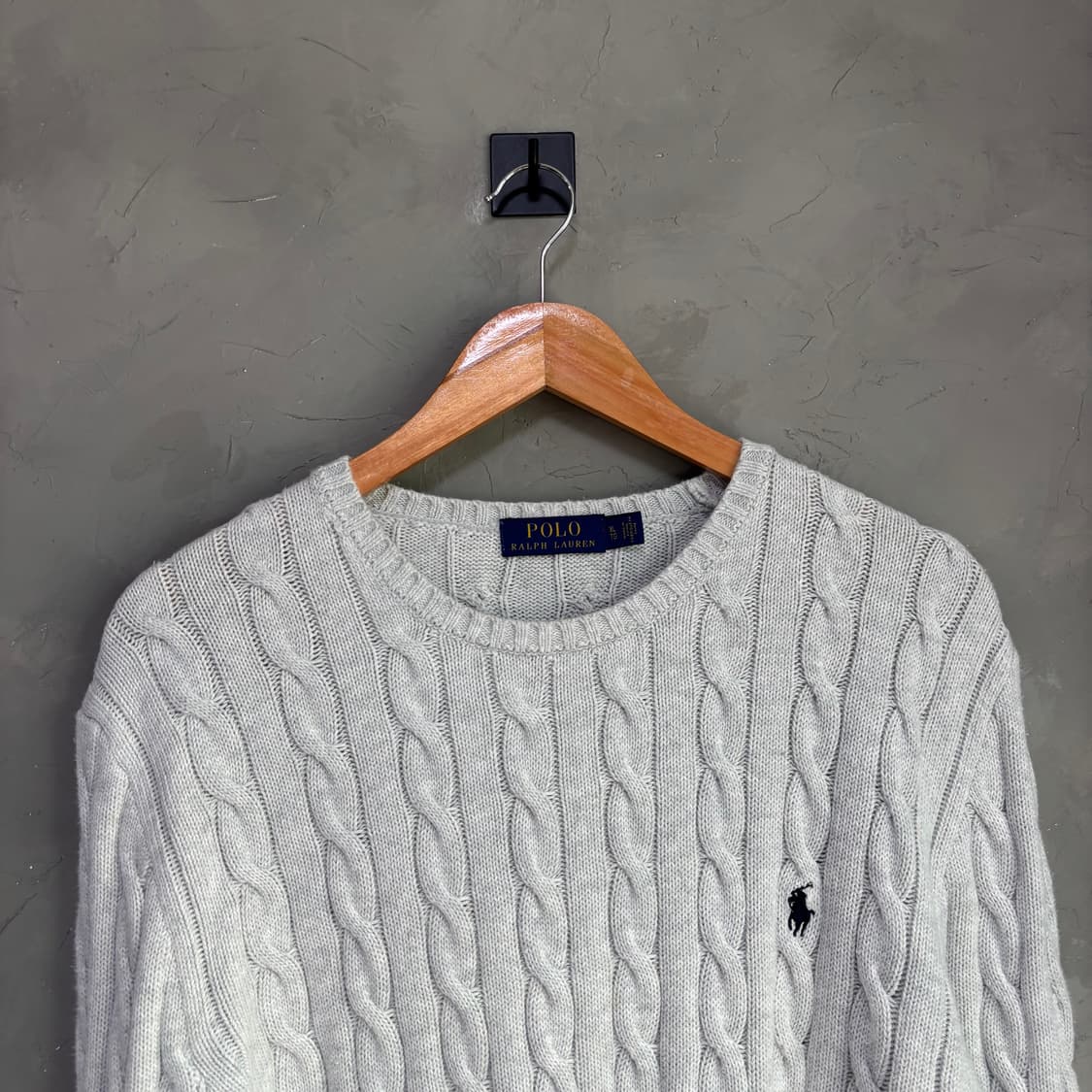 폴로 랄프로렌 꽈배기 니트 라이트 그레이 상품이미지2